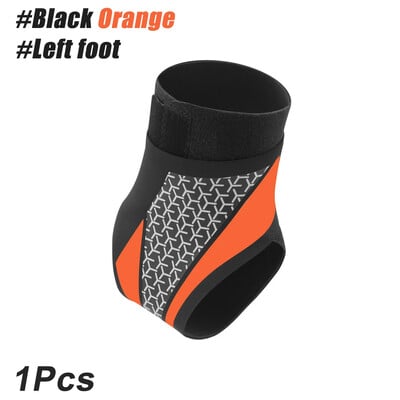 1PCS Поддръжка на глезена за сухожилие и изкълчен глезен, Поддръжка на плантарен фасциит, Ортеза за глезена за жени и мъже Компресионна лента за глезена