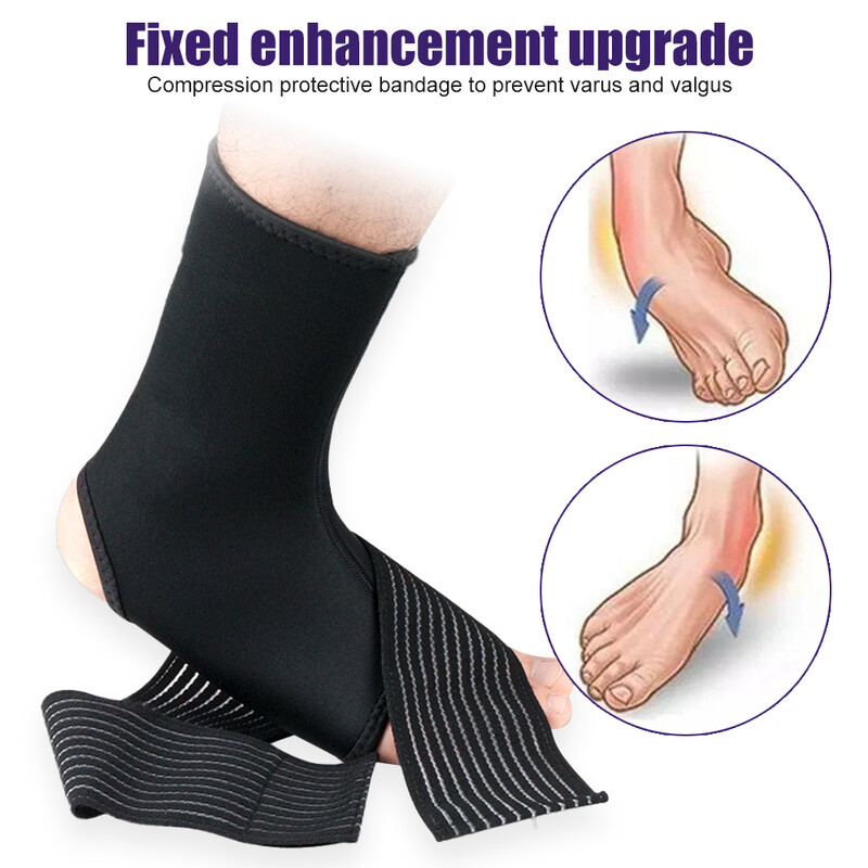1 бр. Спортна опора за глезена Арка Поддръжка на плантарен фасциит Ахилесово сухожилие Компресия на глезена Чорапи ръкави за облекчаване на болката в ставите на краката