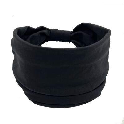 Bandana pentru cap de culoare solidă, cu nod, bentite late pentru femei, din bumbac moale, pentru sport, benzi elastice pentru păr, accesorii, bandana pentru yoga
