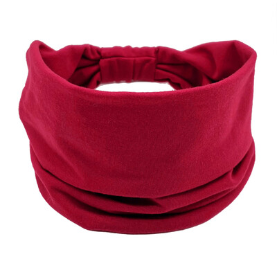 Bandana pentru cap de culoare solidă, cu nod, bentite late pentru femei, din bumbac moale, pentru sport, benzi elastice pentru păr, accesorii, bandana pentru yoga