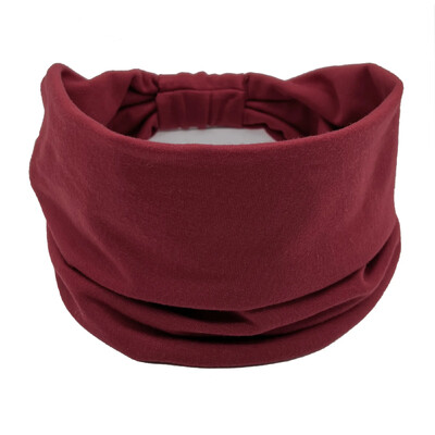 Bandana pentru cap de culoare solidă, cu nod, bentite late pentru femei, din bumbac moale, pentru sport, benzi elastice pentru păr, accesorii, bandana pentru yoga
