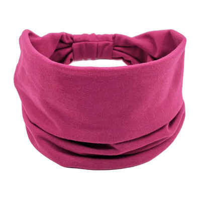 Bandana pentru cap de culoare solidă, cu nod, bentite late pentru femei, din bumbac moale, pentru sport, benzi elastice pentru păr, accesorii, bandana pentru yoga