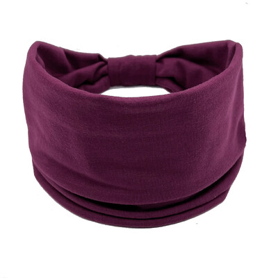 Bandana pentru cap de culoare solidă, cu nod, bentite late pentru femei, din bumbac moale, pentru sport, benzi elastice pentru păr, accesorii, bandana pentru yoga