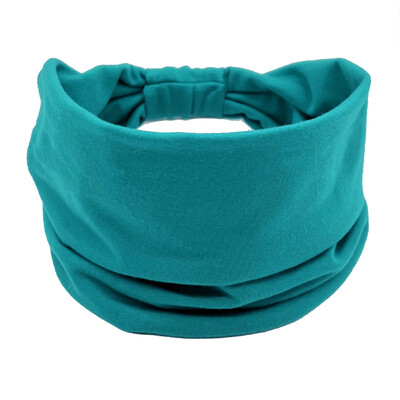 Bandana pentru cap de culoare solidă, cu nod, bentite late pentru femei, din bumbac moale, pentru sport, benzi elastice pentru păr, accesorii, bandana pentru yoga