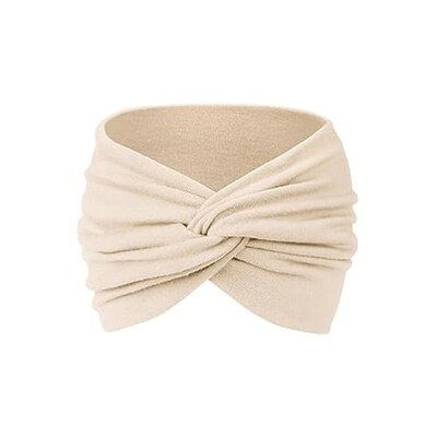 Едноцветна лента за глава Дамска широка бохемска йога лента за коса Boho Ежедневен аксесоар за коса за танцуващ мотоциклетист