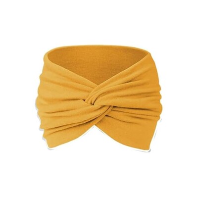 Едноцветна лента за глава Дамска широка бохемска йога лента за коса Boho Ежедневен аксесоар за коса за танцуващ мотоциклетист