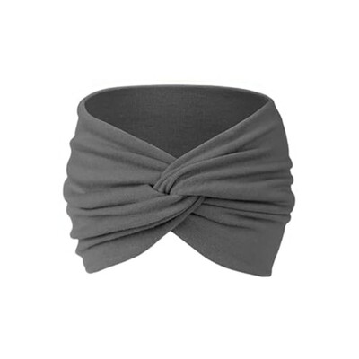 Едноцветна лента за глава Дамска широка бохемска йога лента за коса Boho Ежедневен аксесоар за коса за танцуващ мотоциклетист