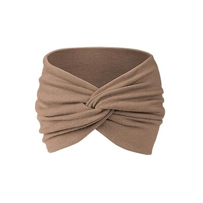 Едноцветна лента за глава Дамска широка бохемска йога лента за коса Boho Ежедневен аксесоар за коса за танцуващ мотоциклетист