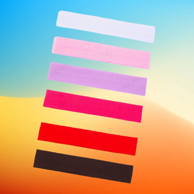 Проста основна едноцветна спортна йога лента за глава за абсорбиране на потта за мъже и жени