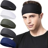 Мъже Жени Спортна лента за глава Sweatband Разтеглива еластична фитнес зала Фитнес бягане Йога лента за глава Дишащи бързосъхнещи абсорбиращи ленти за коса