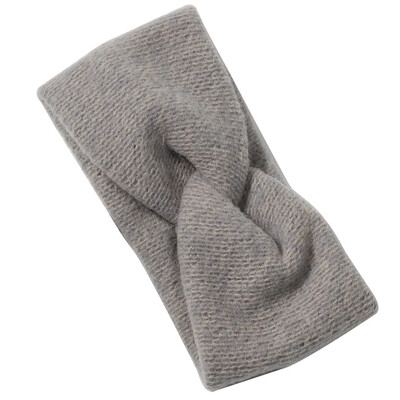 Donarsei Корея Зимна широка плетена кръстосана лента за глава за жени, модна едноцветна еластична йога тюрбан, бандани, ленти за коса