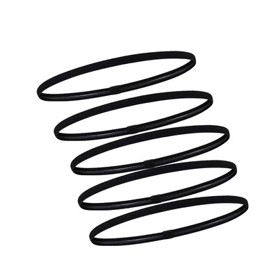 5 бр. Неплъзгаща се еластична спортна лента за коса Черна еластична спортна лента за глава Йога Бягане Колоездене лента за глава Жени Момичета Фитнес лента за глава