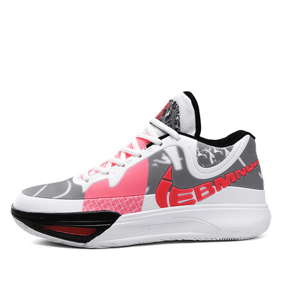 Мъжки истински дишащи мрежести баскетболни обувки с мека абсорбция на удари, устойчиви на износване, неплъзгащи се женски спортни обувки