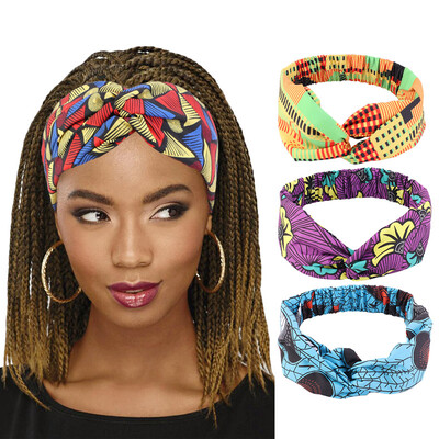 African Pattern Print Sieviešu galvas saite Twist Style Hair Band Salon Make Up Matu Ietīšana Galvassegas Turbāns Sieviešu matu aksesuāri