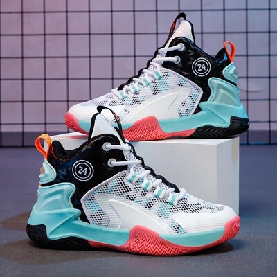 Sportske cipele za dječake 2022. Proljeće Jesen Novi stil Prozračne košarkaške tenisice Srednje velike dječje tenisice za trčanje s vezicama