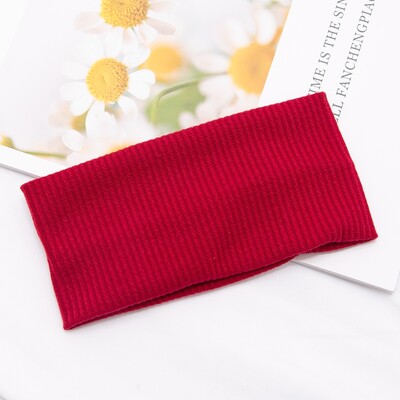 Ženska jednobojna joga pletena traka za glavu, pamuk, široki turban, upleteni omot za glavu s čvorovima, modna traka za kosu, dodaci za kosu za djevojke