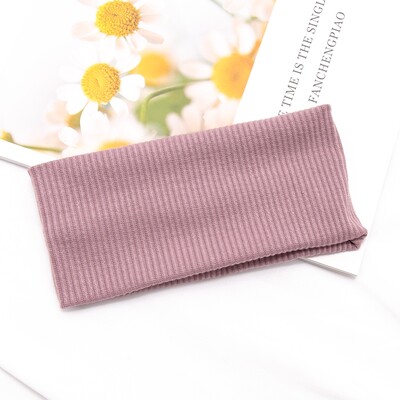 Ženska jednobojna joga pletena traka za glavu, pamuk, široki turban, upleteni omot za glavu s čvorovima, modna traka za kosu, dodaci za kosu za djevojke