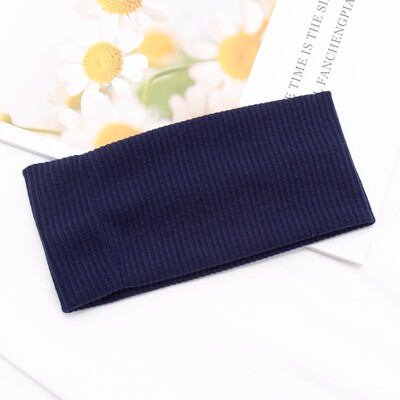 Ženska jednobojna joga pletena traka za glavu, pamuk, široki turban, upleteni omot za glavu s čvorovima, modna traka za kosu, dodaci za kosu za djevojke