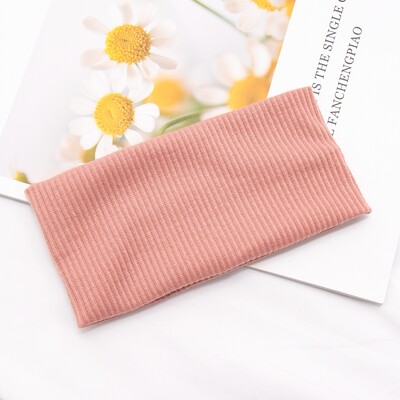 Ženska jednobojna joga pletena traka za glavu, pamuk, široki turban, upleteni omot za glavu s čvorovima, modna traka za kosu, dodaci za kosu za djevojke