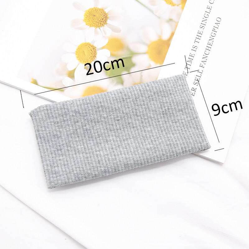 Ženska jednobojna joga pletena traka za glavu, pamuk, široki turban, upleteni omot za glavu s čvorovima, modna traka za kosu, dodaci za kosu za djevojke