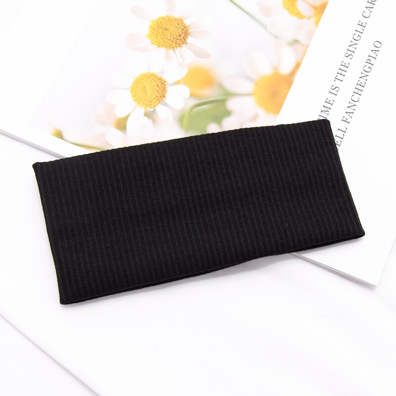 Ženska jednobojna joga pletena traka za glavu, pamuk, široki turban, upleteni omot za glavu s čvorovima, modna traka za kosu, dodaci za kosu za djevojke