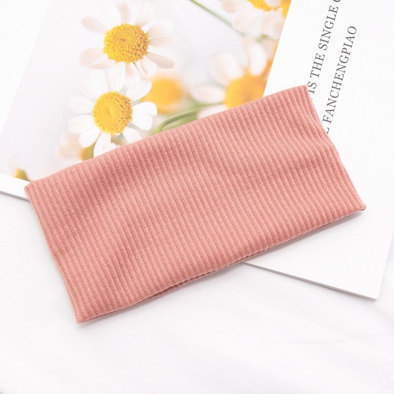 Ženska jednobojna joga pletena traka za glavu, pamuk, široki turban, upleteni omot za glavu s čvorovima, modna traka za kosu, dodaci za kosu za djevojke