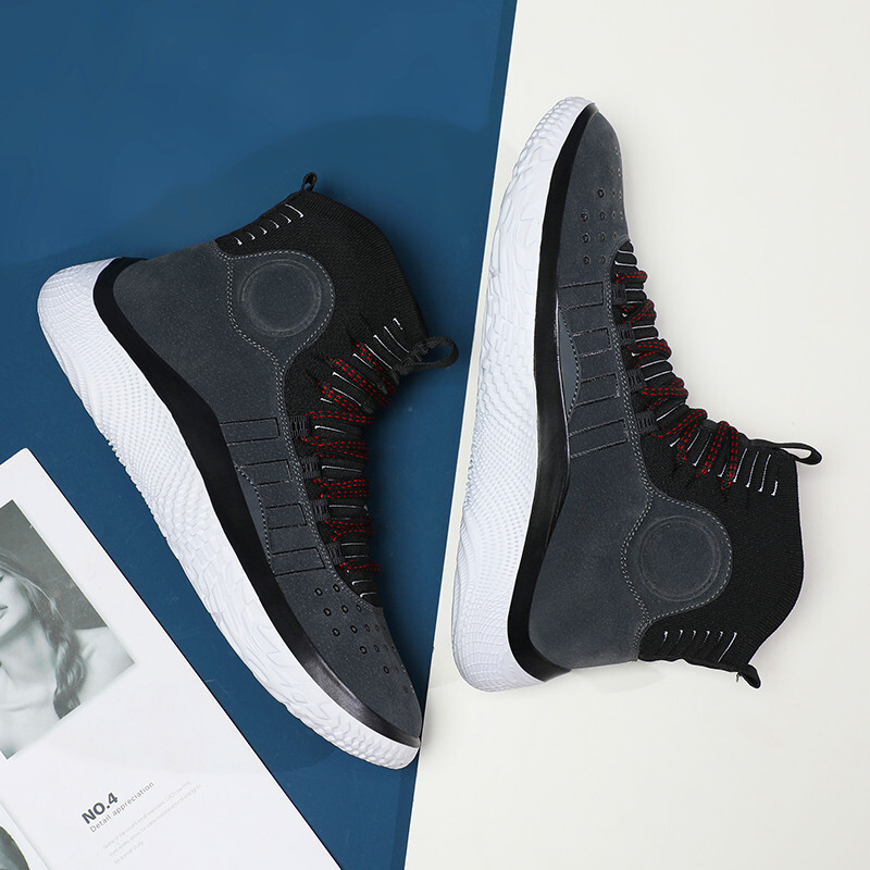 Knjižnica visokih cipela 4 košarkaške tenisice leteće tkane lagane, prozračne mekane ležerne tenisice modne tenisice za trčanje