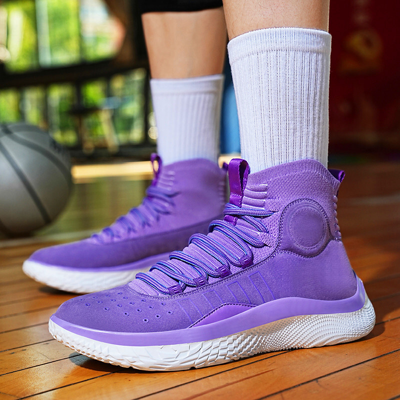 Knjižnica visokih cipela 4 košarkaške tenisice leteće tkane lagane, prozračne mekane ležerne tenisice modne tenisice za trčanje