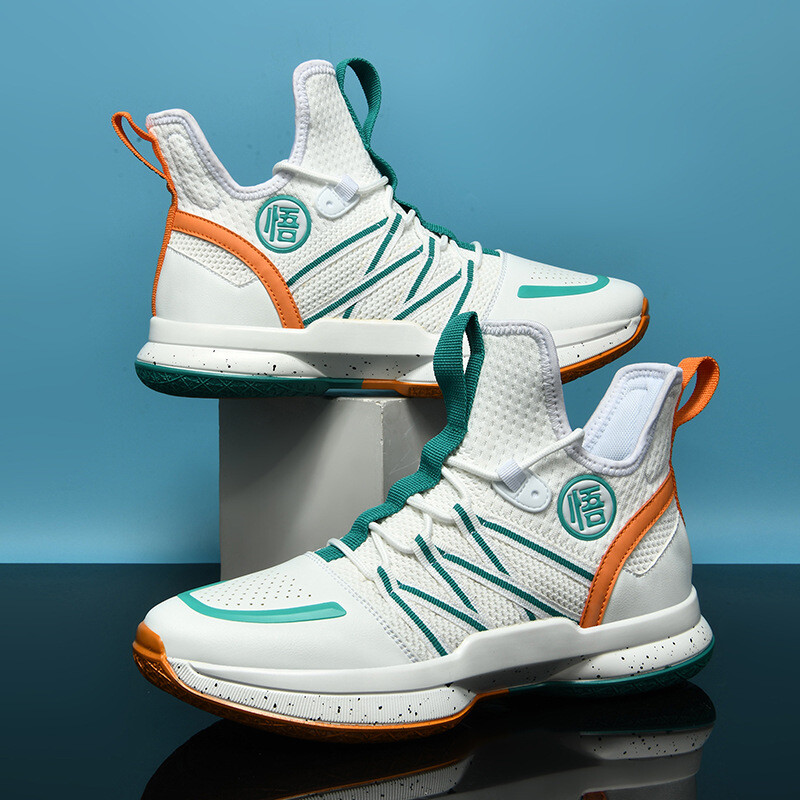 TopFight DB Wukong narančaste visoke košarkaške tenisice za muškarce, žene, nosive sportske tenisice za teretanu, neklizajuće, dječje čizme s jastučićima