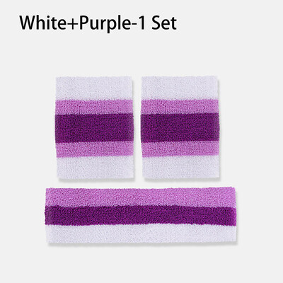 3Pcs Modna sportska traka za glavu Set narukvica Sportovi na otvorenom Teretana Ručnik Traka za znojenje Štitnik Košarka Tenis Fitnes Joga Omotač za zglob