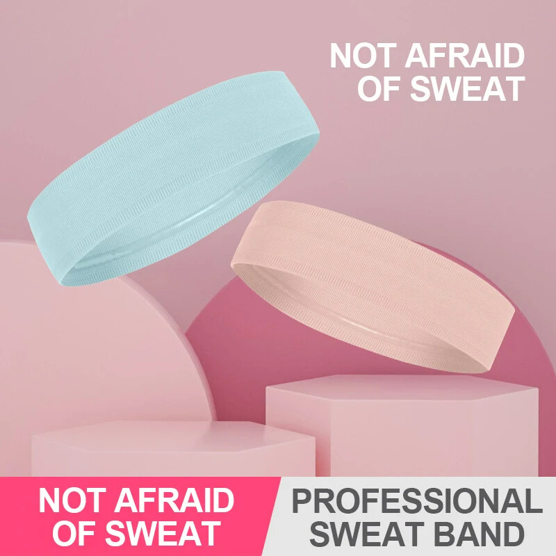 Unisex čvrste elastične sportske trake za glavu za sport na otvorenom koje upijaju znoj, ne klize se i brzo se suše, trake za kosu za trčanje, fitness i jogu