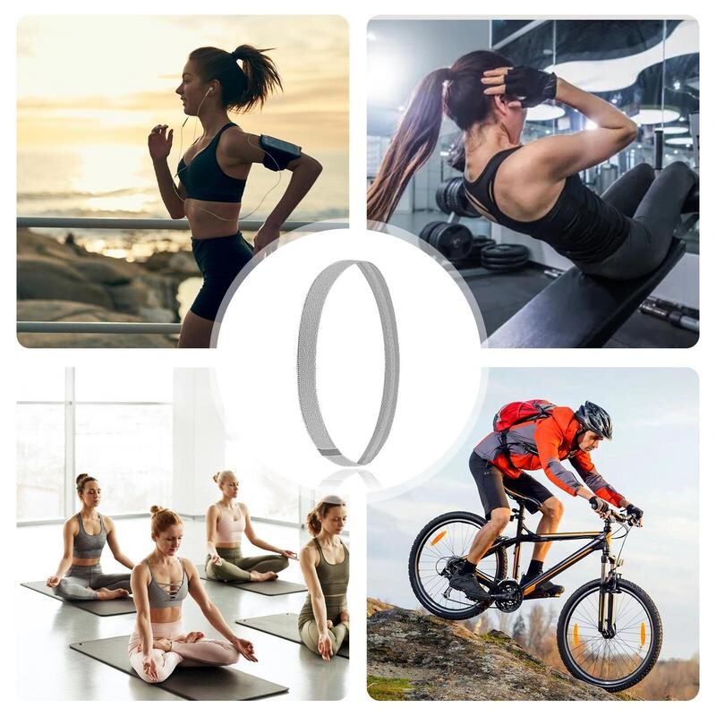 1kom tanka elastična traka za glavu u boji slatkiša Gym Sport neklizajuća folija za glavu Yoga gumice za kosu Gumena rastezljiva znojnica Dodaci za kosu