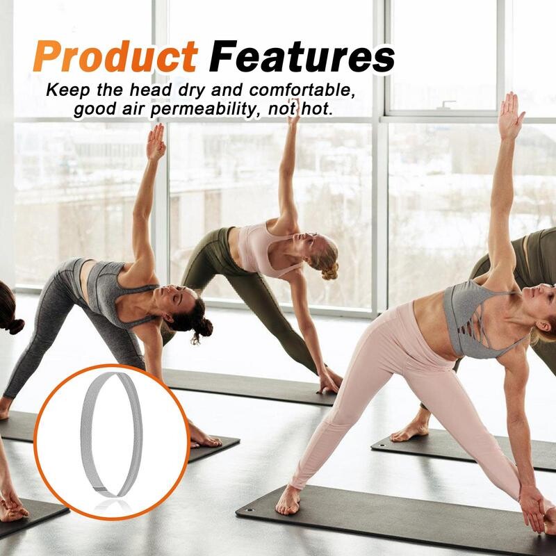 1kom tanka elastična traka za glavu u boji slatkiša Gym Sport neklizajuća folija za glavu Yoga gumice za kosu Gumena rastezljiva znojnica Dodaci za kosu