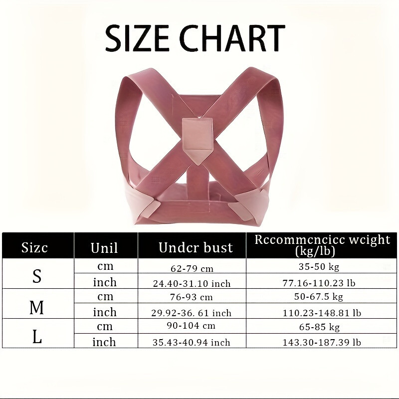 Коректор за гърба за възрастни, невидима корекция на стойката с презрамки, извита талия, гърди и врат Инструмент за корекция на накланяне напред