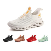 Мъжки обувки за бягане Мрежести плетени дишащи противохлъзгави ултралеки многоцветни маратонки Мъжки джогинг на открито Размер 28-48