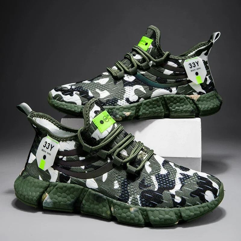 2024 Дишащи дамски мъжки обувки за бягане Цветни дамски маратонки Неплъзгащи се модни двойки Ежедневни обувки Гъвкави обувки за ходене