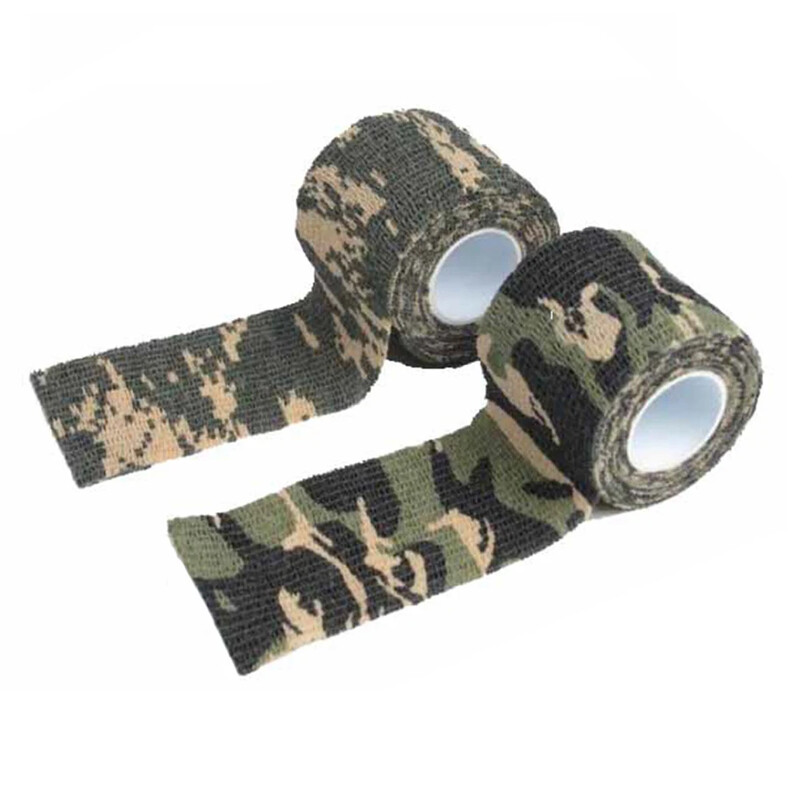 Еластична обвивка Залепваща се лента за лов на открито Камуфлажна стелт лента Водоустойчива обвивка Издръжлива самозалепваща се еластична превръзка