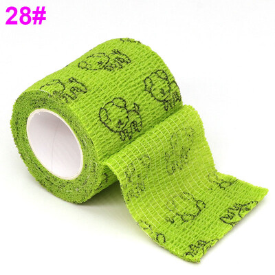 Цветно отпечатано самозалепващо се еластично бандажно увиващо тиксо 4,8 м спортен протектор еластопласт за пръст глезена длан стави домашен любимец