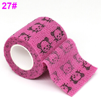 Цветно отпечатано самозалепващо се еластично бандажно увиващо тиксо 4,8 м спортен протектор еластопласт за пръст глезена длан стави домашен любимец