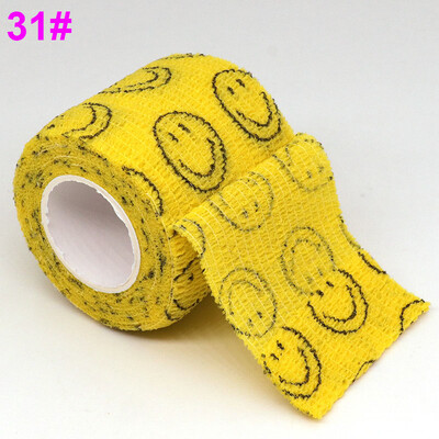 Цветно отпечатано самозалепващо се еластично бандажно увиващо тиксо 4,8 м спортен протектор еластопласт за пръст глезена длан стави домашен любимец