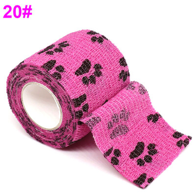 Цветно отпечатано самозалепващо се еластично бандажно увиващо тиксо 4,8 м спортен протектор еластопласт за пръст глезена длан стави домашен любимец