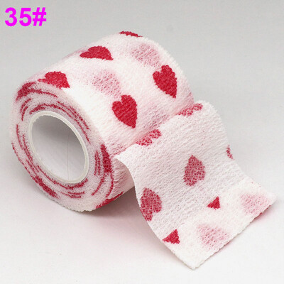 Цветно отпечатано самозалепващо се еластично бандажно увиващо тиксо 4,8 м спортен протектор еластопласт за пръст глезена длан стави домашен любимец