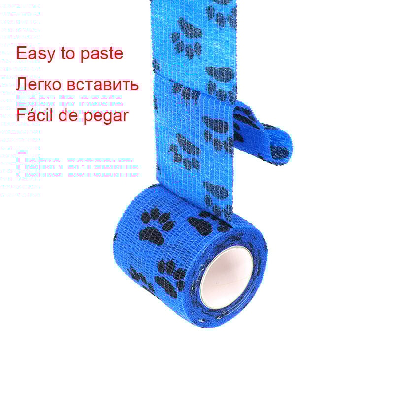 Цветно отпечатано самозалепващо се еластично бандажно увиващо тиксо 4,8 м спортен протектор еластопласт за пръст глезена длан стави домашен любимец