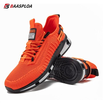 Baasploa 2023 New Men Sneaker Άνετα πλεκτά παπούτσια περπατήματος Αναπνεύσιμα αθλητικά παπούτσια μόδας Αντιολισθητικά παπούτσια που απορροφούν τους κραδασμούς