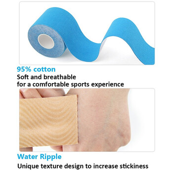 Sports Kinesiology Tape Athletic Recovery Medical Self Adherent Bandage Wraps Αδιάβροχες βαμβακερές ταινίες KT για ανακούφιση από μυϊκό πόνο