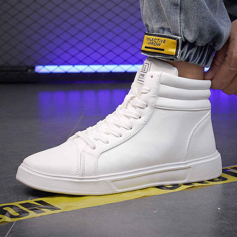Neperšlampami odiniai aukštakulniai sportbačiai porai unisex sportiniai vyriški riedlenčių batai madingi stiliai balti laisvalaikio vaikščiojimo moteriški batai