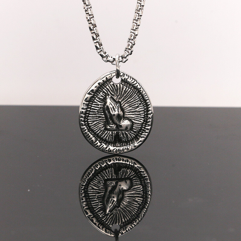 Titaanist terasest hiphop-disko kaelakee, mood meeste ja naiste universaalne ööklubi ripats, isikupärastatud Jaapani ja Korea tänavatants Interneti-kuulsuste rõivamanused