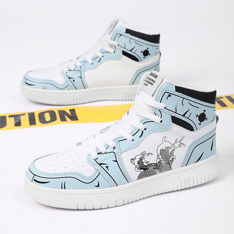 Vyriški sportbačiai Aukšta viršūnė plokščia odinė, kvėpuojanti laisvalaikio, patogūs vaikščiojimo batai, prabangūs dizainerio didelio dydžio teniso batai Vyras