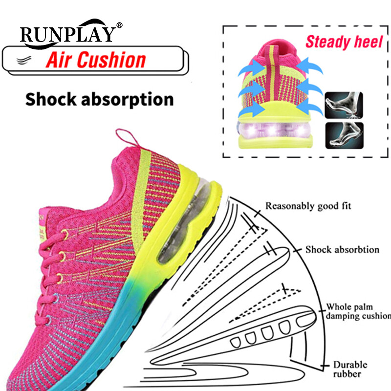 Moteriški teniso bateliai oro pagalvėlė 4 cm aukščio didinimo tinkliniai sportiniai sportbačiai, skirti fitnesui, kvėpuojantys moteriški vaikščiojimo treniruoklių batai