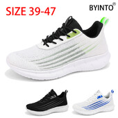 Didelio dydžio 39–47 vyriški sportiniai teniso bateliai, kvėpuojantis tinklelis, itin lengvi sportbačiai, lauko bėgimo vaikščiojimo treniruokliai, balti tenisas „Masculino“